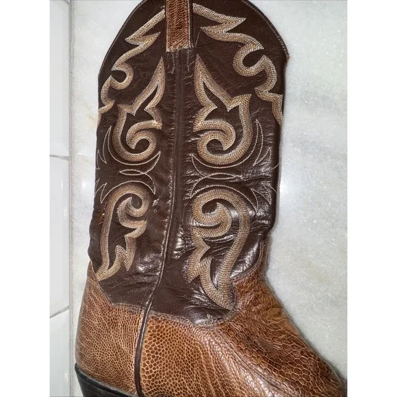 Panhandle Slim Men's 9.5D Brown Leather Cowboy Boots‎ 87266 OLA0003